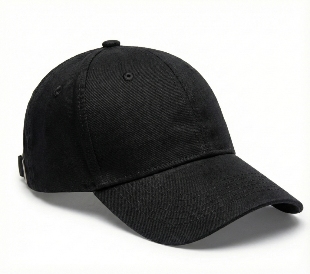 Casquette de baseball noir avec boucle en métal