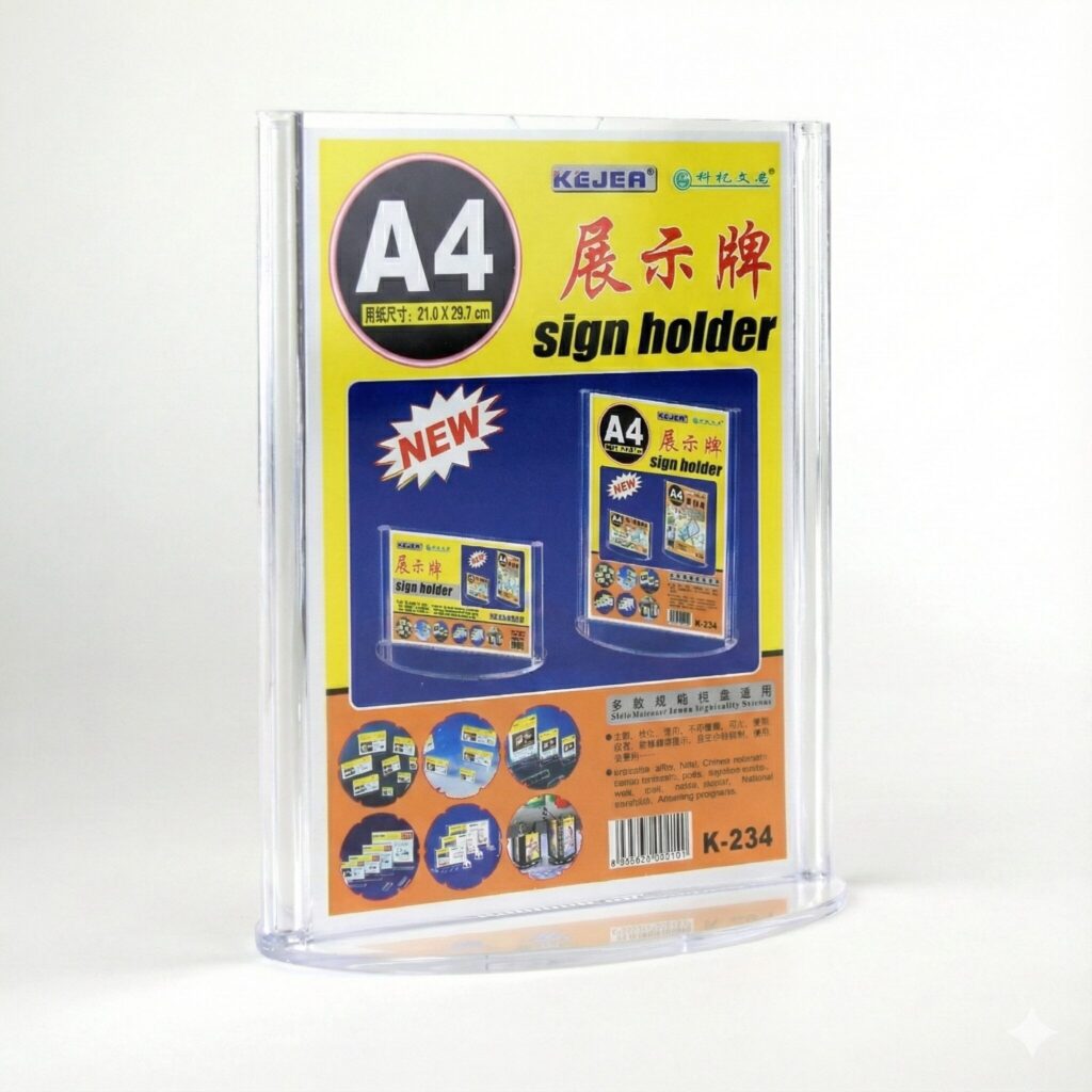 Porte-affiche Plexiglass Double Face - A4